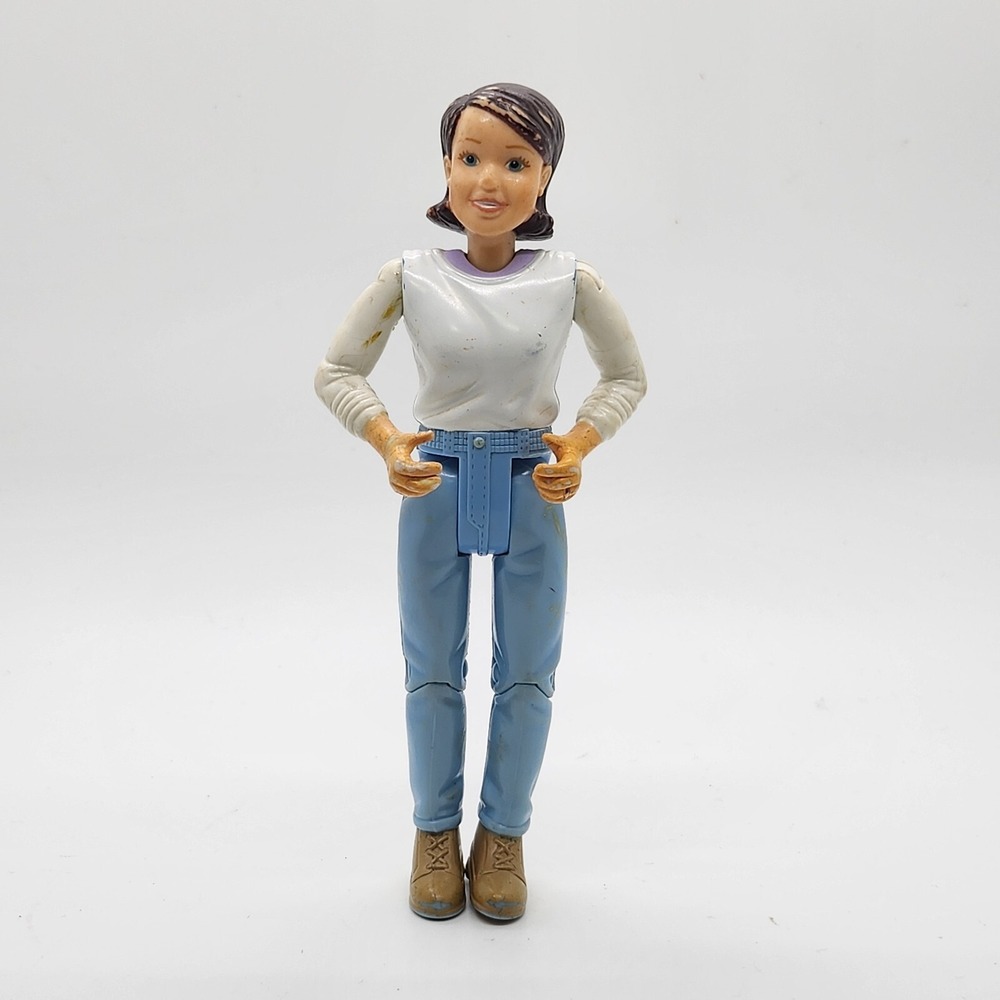 Fisher-Price Loving Family Dollhouse Dark Haired Mom Mother Woman Blue Pant 2000